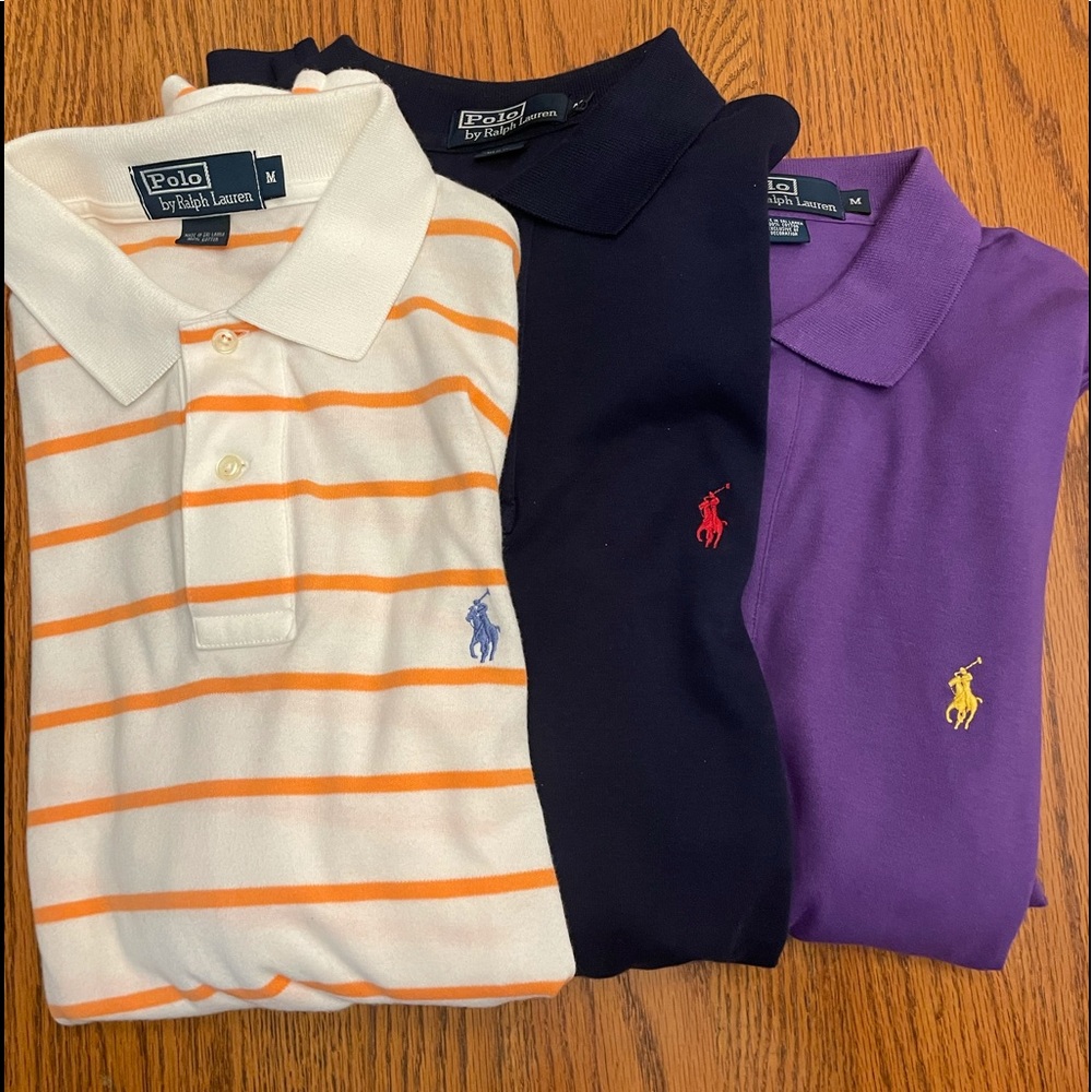3 new without tags men’s polo shirts size Medium